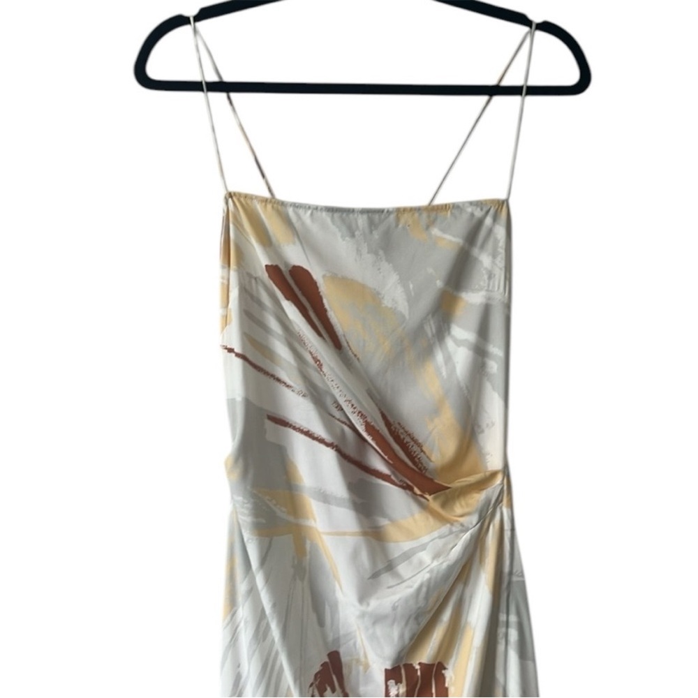 NWT Neiwai x Savislook Shell Print Tencel Shirred Slit Maxi Dress Size 6 $168 - Picture 7 of 12